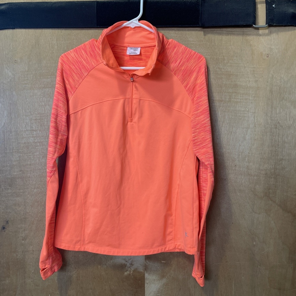 Danskin‎ Now Orange 1/4 Zip Long Sleeve Athletic Top Size M